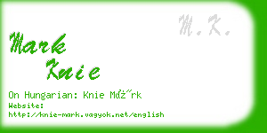 mark knie business card